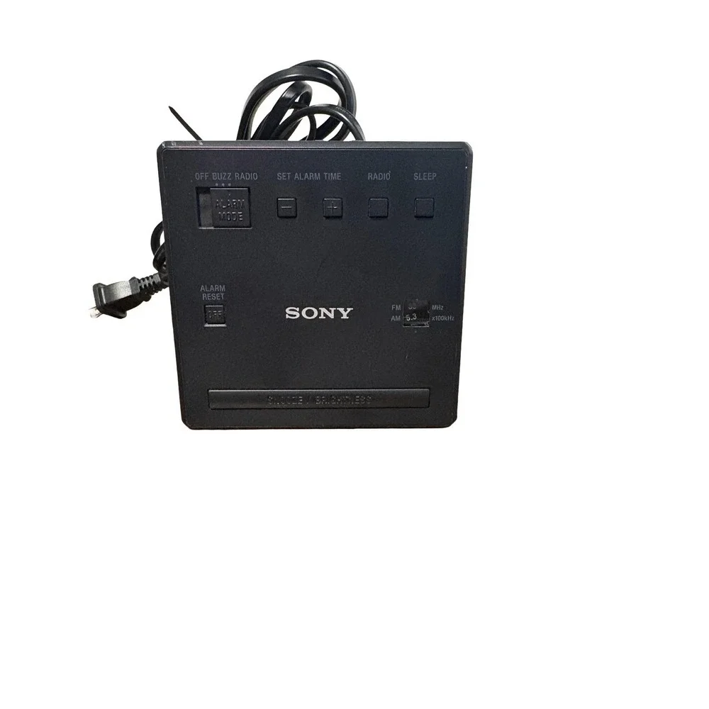 Sony ICF-C1 FM/AM Clock Radio – Black – Fully Tested & Working